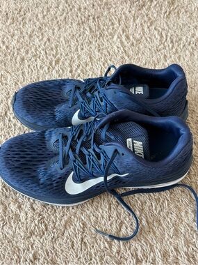 Nike Men’s Athletic Shoes - Dark Blue with White Swoosh